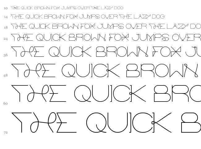Electric City font waterfall